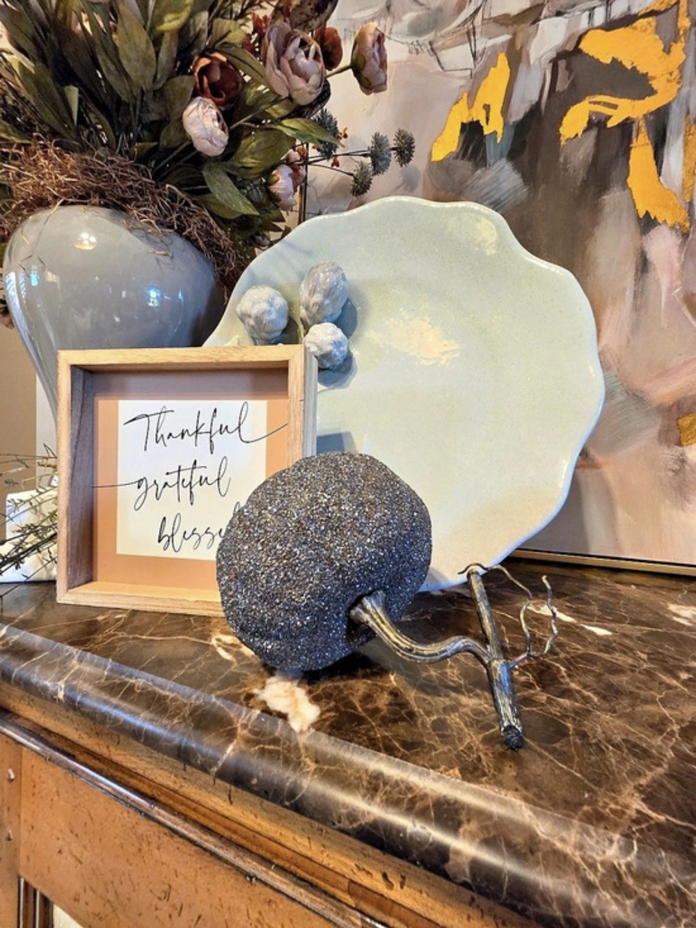 Glitter Pumpkin Holiday Decor VERY RARE